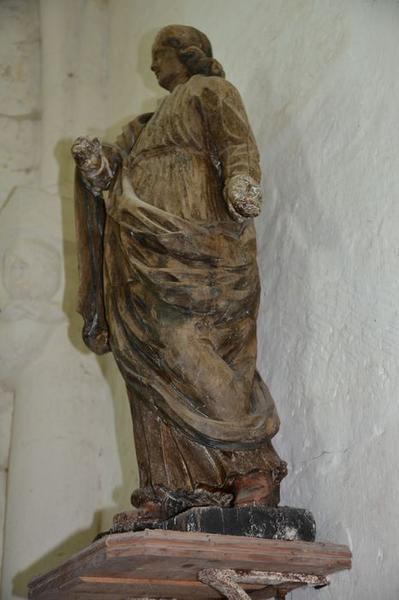 statue : sainte martyre non identifiée, vue générale - © Ministère de la Culture (France), Médiathèque du patrimoine et de la photographie (objets mobiliers), tous droits réservés