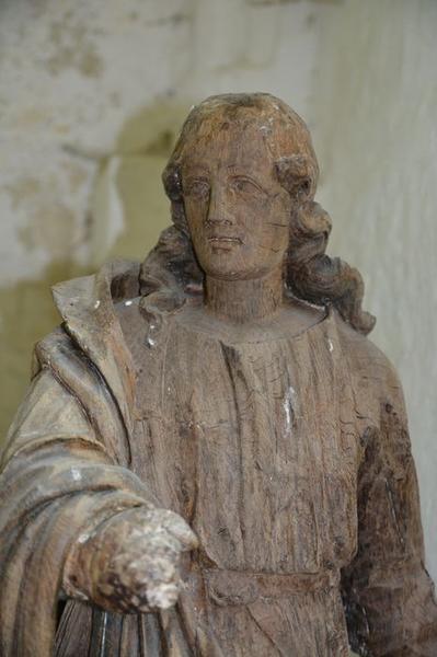 statue : sainte martyre non identifiée, vue partielle - © Ministère de la Culture (France), Médiathèque du patrimoine et de la photographie (objets mobiliers), tous droits réservés