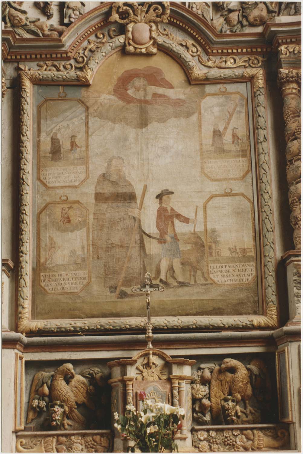 tableau : vie de saint Hervé, vue générale