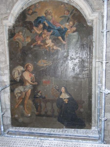 Tableau : Apparition du Sacré-Coeur à sainte Marguerite-Marie Alacoque