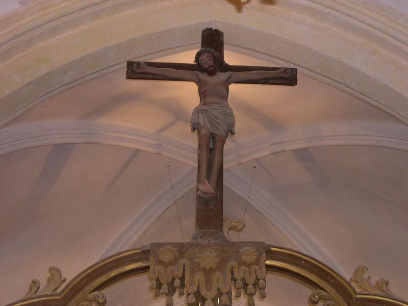 poutre de gloire (tref), statue : Christ en croix, vue générale