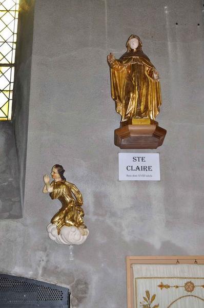 statues : sainte Claire, ange adorateur, vue générale - © Ministère de la Culture (France), Médiathèque du patrimoine et de la photographie (objets mobiliers), tous droits réservés
