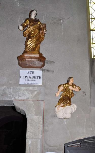 statues : sainte Elisabeth, ange adorateur, vue générale - © Ministère de la Culture (France), Médiathèque du patrimoine et de la photographie (objets mobiliers), tous droits réservés