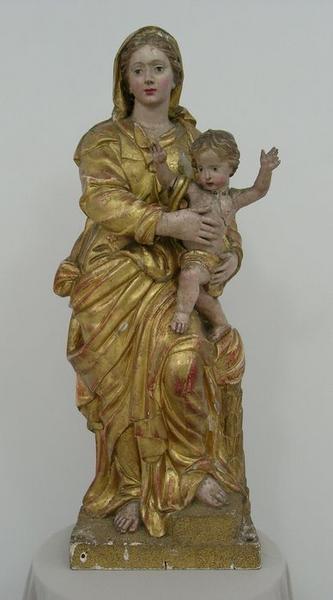 statue : Vierge à l'enfant, vue générale