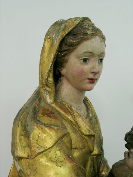 statue : Vierge à l'enfant, détail