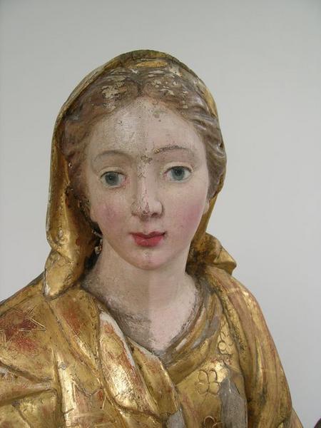 statue : Vierge à l'enfant, détail