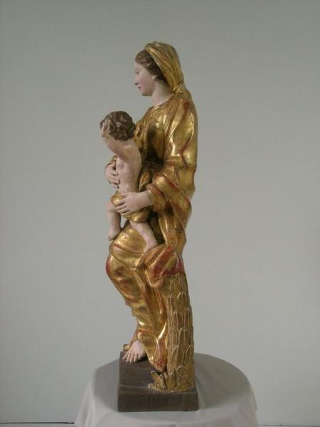 statue : Vierge à l'enfant, profil gauche vue générale