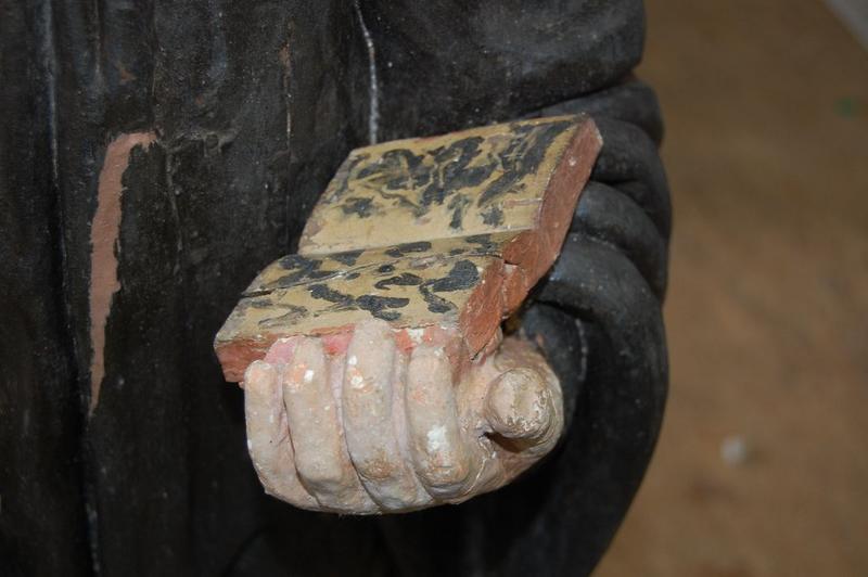 statue : saint Benoît, détail