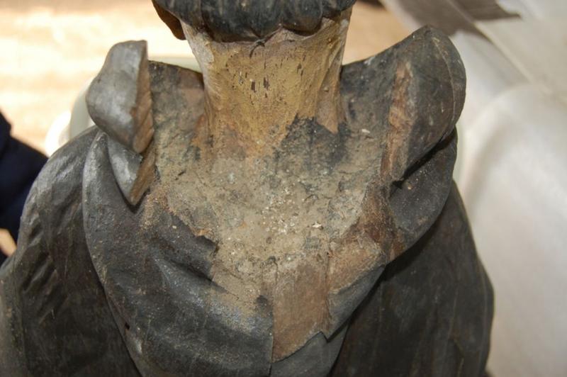 statue : saint Benoît, détail