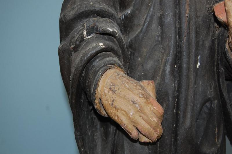 statue : saint Benoît, détail