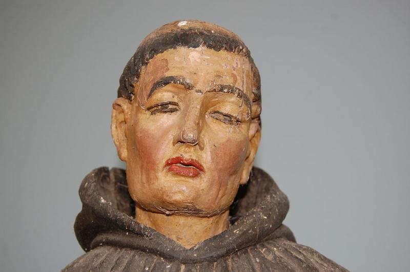 statue : saint Benoît, détail