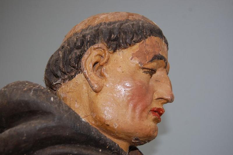 statue : saint Benoît, détail