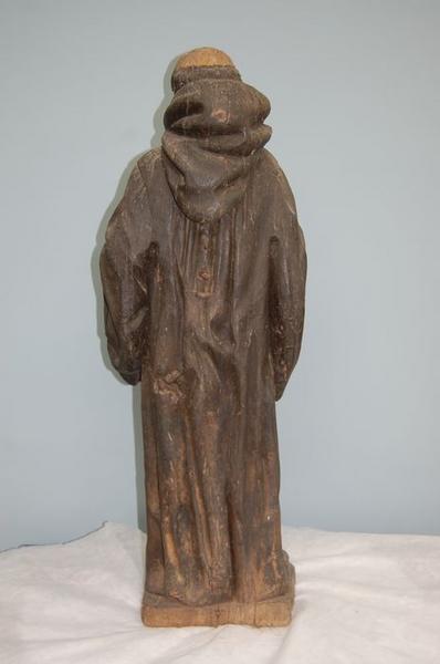 statue : saint Benoît, vue générale du revers