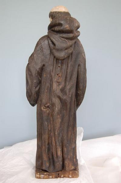 statue : saint Benoît, vue générale du revers