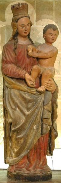statue : Vierge à l'enfant, vue générale