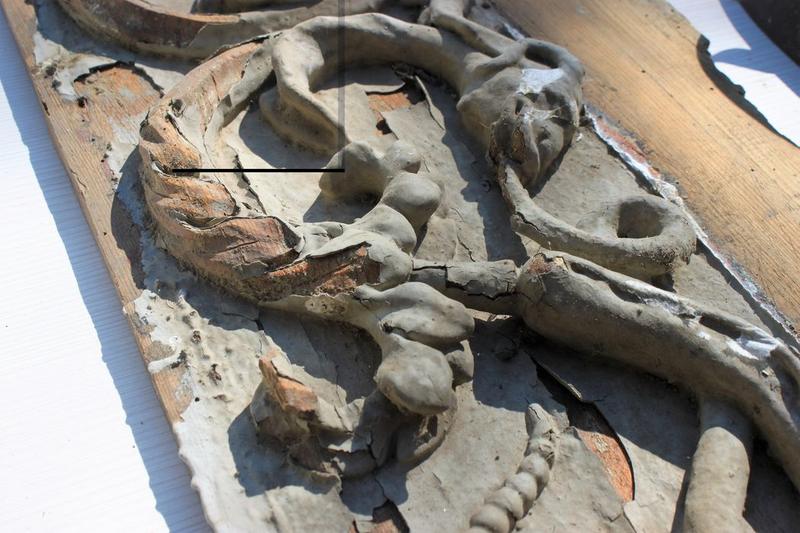 lambris de revêtement (fragment), détail