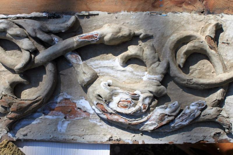 lambris de revêtement (fragment), détail