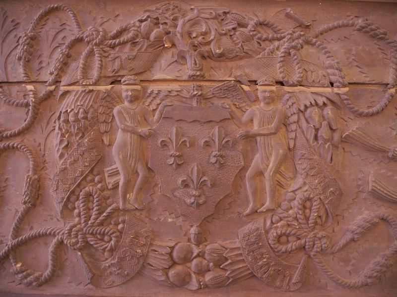 coffre de François d'Estaing, couvercle, vue partielle