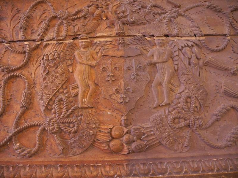 coffre de François d'Estaing, détail du couvercle