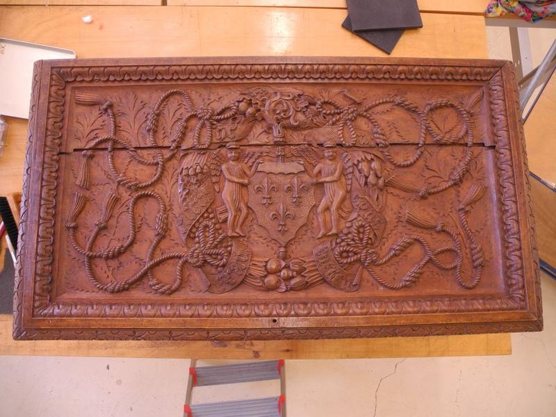 coffre de François d'Estaing, couvercle, vue générale