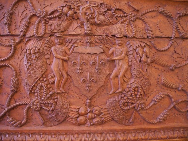 coffre de François d'Estaing, couvercle, vue partielle