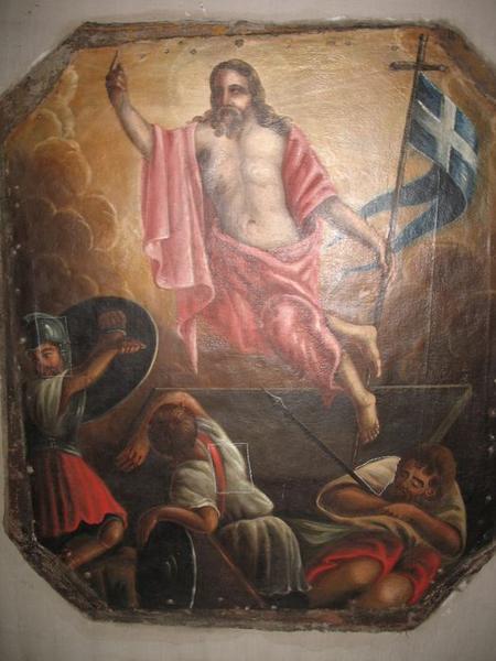 tableau supérieur du maître-autel : Résurrection (la), vue générale