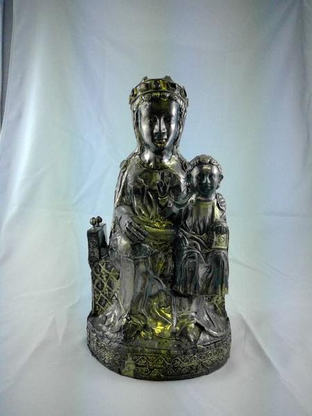 statue : Vierge à l'Enfant assise, vue générale