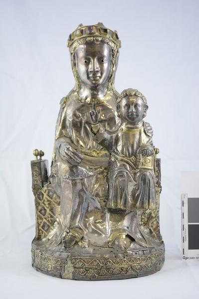 statue : Vierge à l'Enfant assise, vue générale