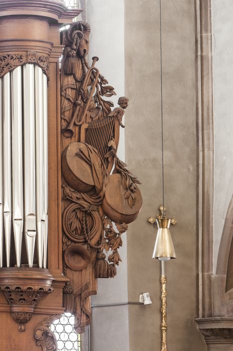 orgue de tribune : buffet d’orgue, vue partielle