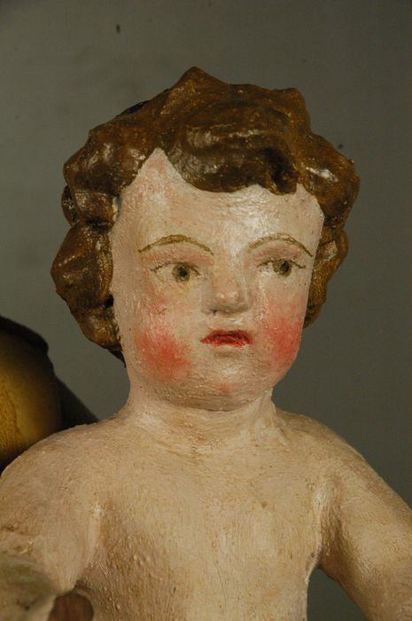 statue : Vierge à l'Enfant, détail