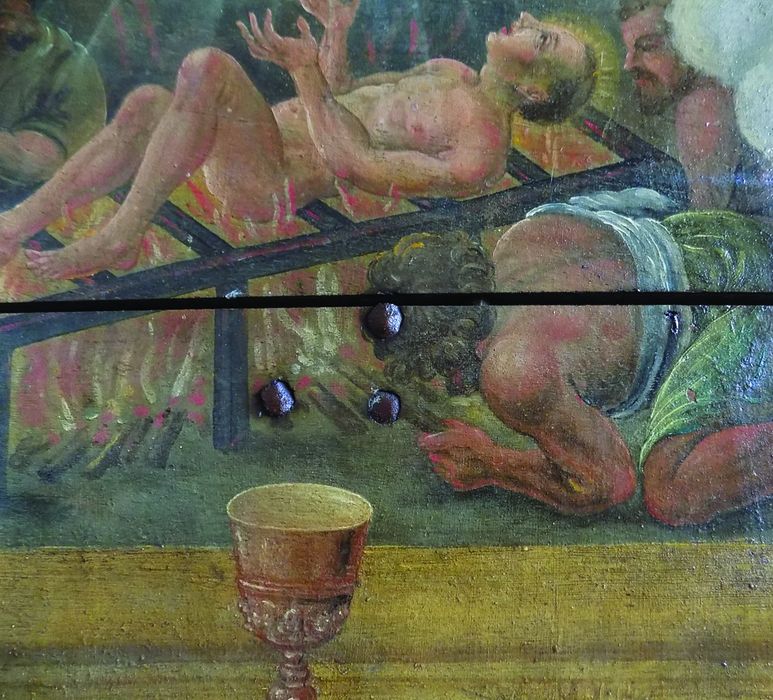 tableau : Martyre de saint Laurent (le), détail