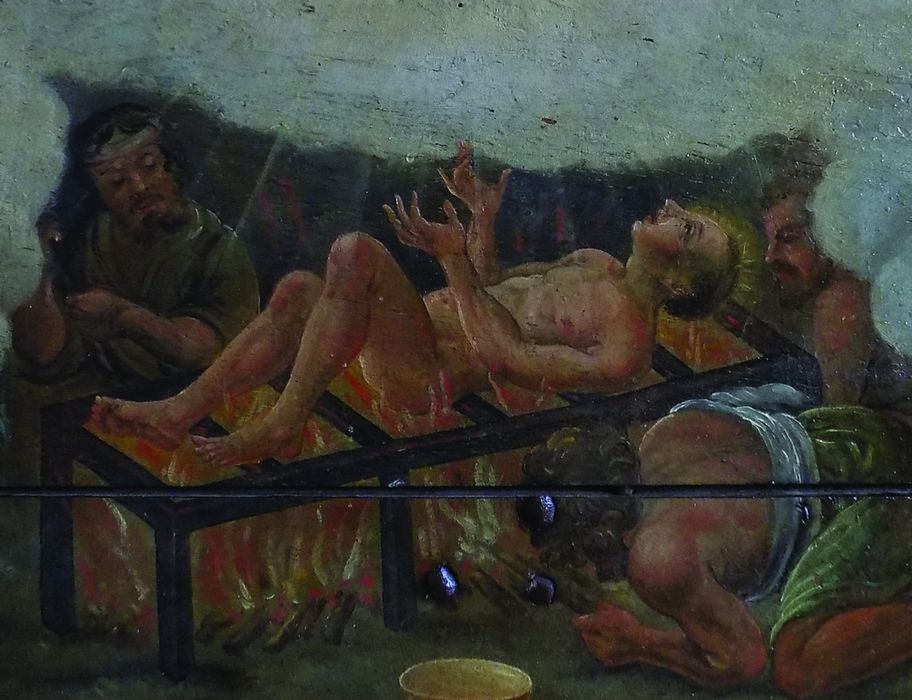 tableau : Martyre de saint Laurent (le), détail