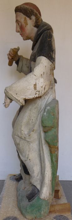 Statue : Saint Fiacre, profil gauche, vue générale