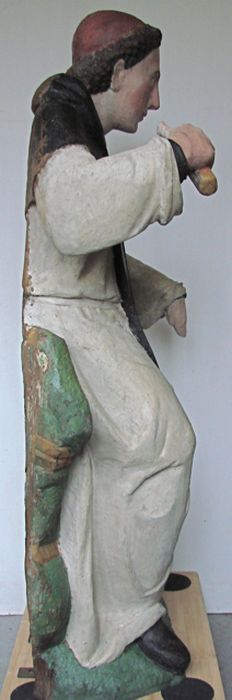 Statue : Saint Fiacre, profil droit, vue générale