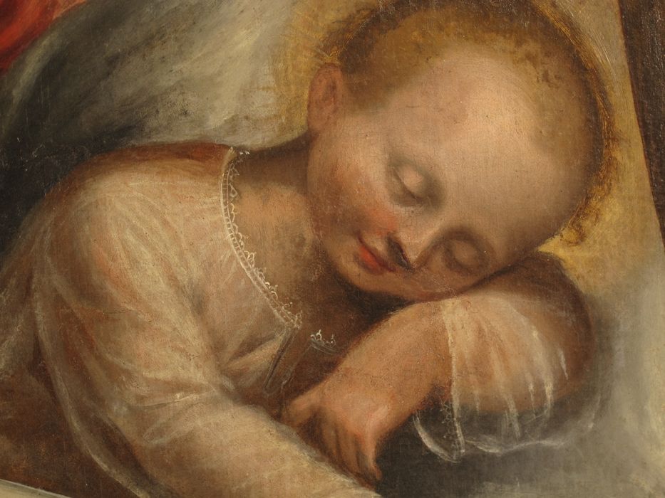 tableau : Le sommeil de l'Enfant Jésus, détail