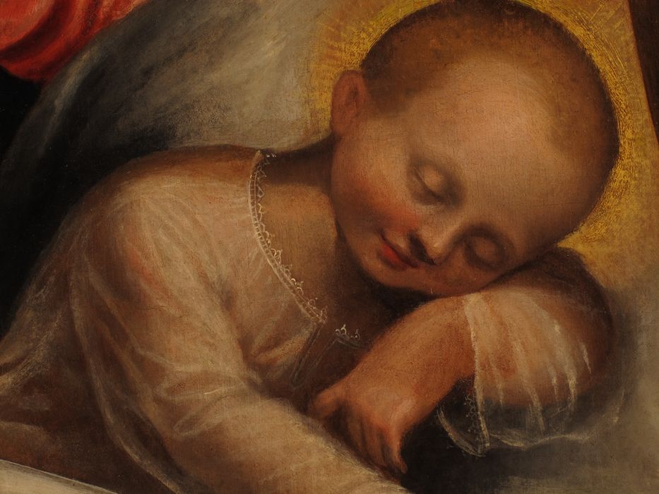 tableau : Le sommeil de l'Enfant Jésus, détail