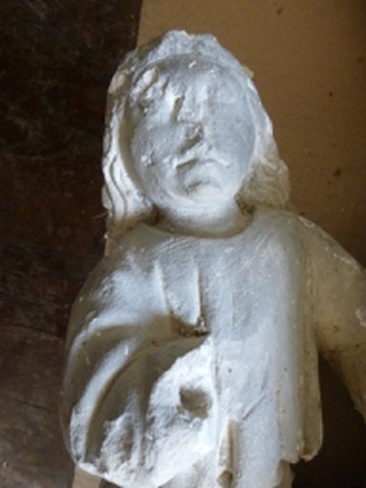 statue (statuette) : Saint Roch, détail