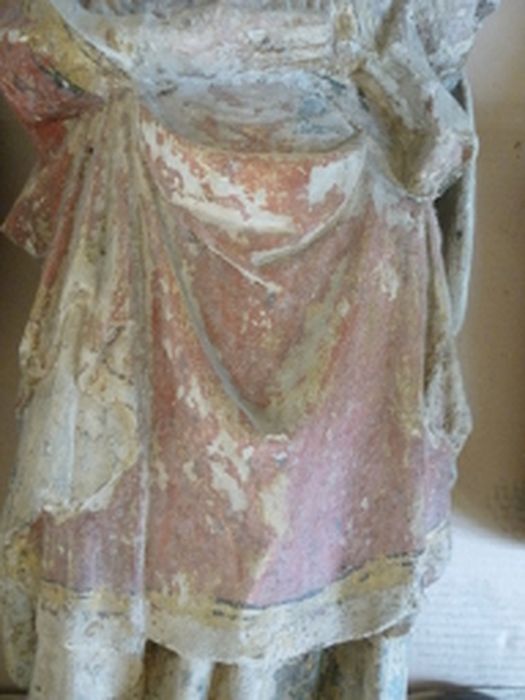 statue (statuette) : Vierge à l'Enfant, détail