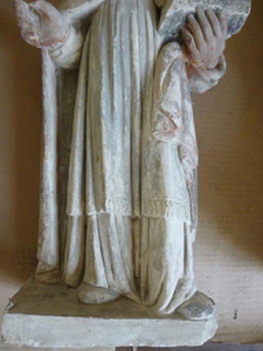 statue (statuette) : Saint non identifié, détail