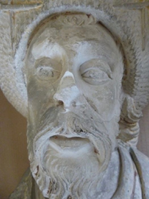 statue (statuette) : Saint Jacques, détail