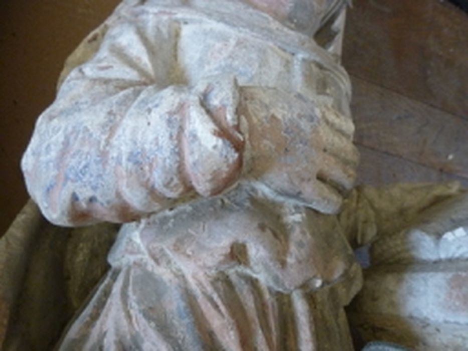 statue (statuette) : Vierge de l 'Annonciation, détail