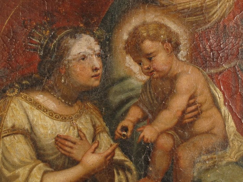 tableau : Mariage mystique de sainte Catherine, détail