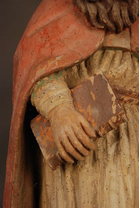 statue (statuette) : Saint évêque, détail - © Ministère de la Culture (France), Médiathèque du patrimoine et de la photographie (département de la documentation), tous droits réservés