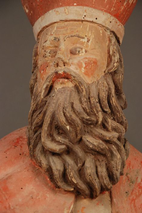 statue (statuette) : Saint évêque, détail - © Ministère de la Culture (France), Médiathèque du patrimoine et de la photographie (département de la documentation), tous droits réservés