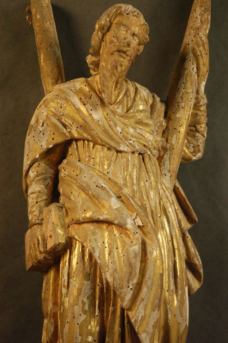 statuette : Saint André, vue partielle