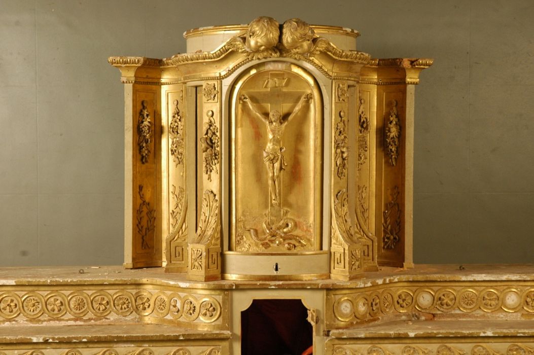 tabernacle, gradins d'autel, vue partielle