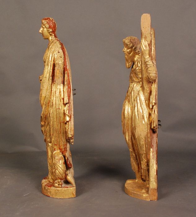 statuettes : Saint André, sainte Marguerite