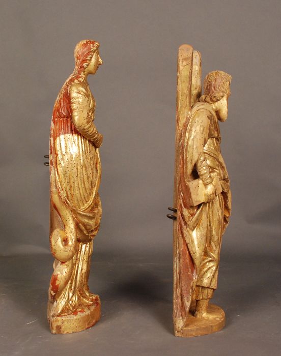 statuettes : Saint André, sainte Marguerite