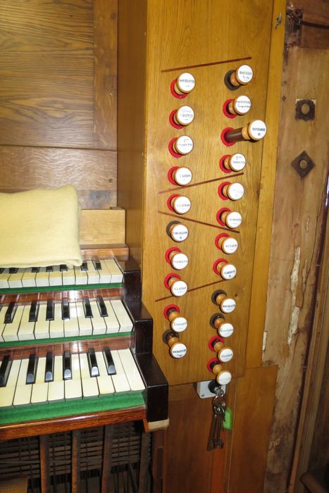 orgue de tribune : partie instrumentale de l'orgue, détail