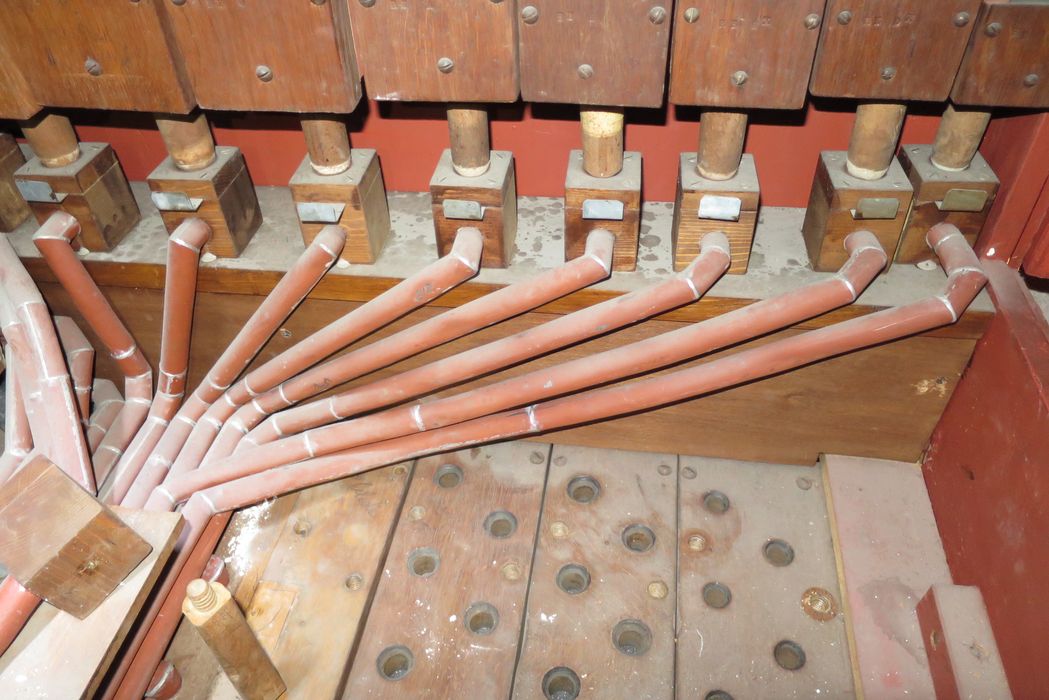 orgue de tribune : partie instrumentale de l'orgue, détail